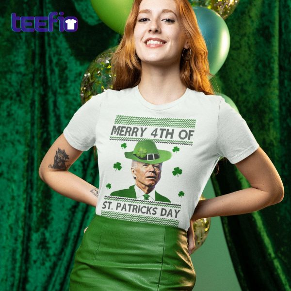 Merry 4th Of St Patrick's Day Funny Joe Biden Shirt 2 Merry 4th Of St Patricks Day Funny Joe Biden Shirt 4