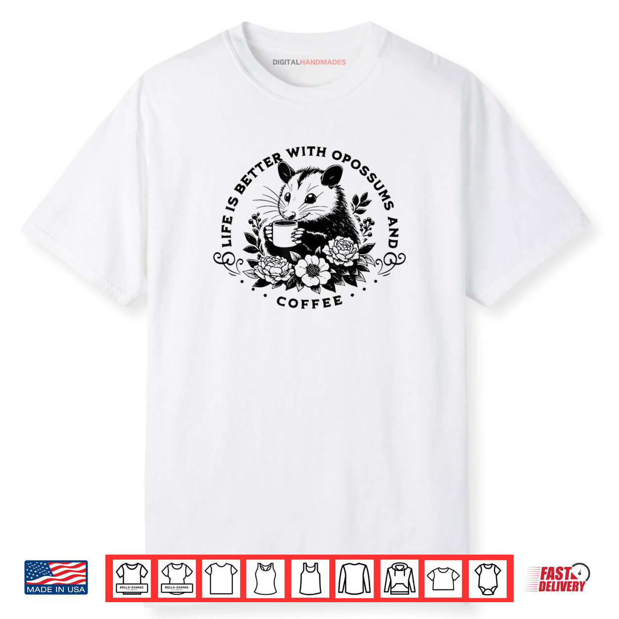 Cute Possum Coffee Lover Shirt Cute Possum Coffee Lover Shirt