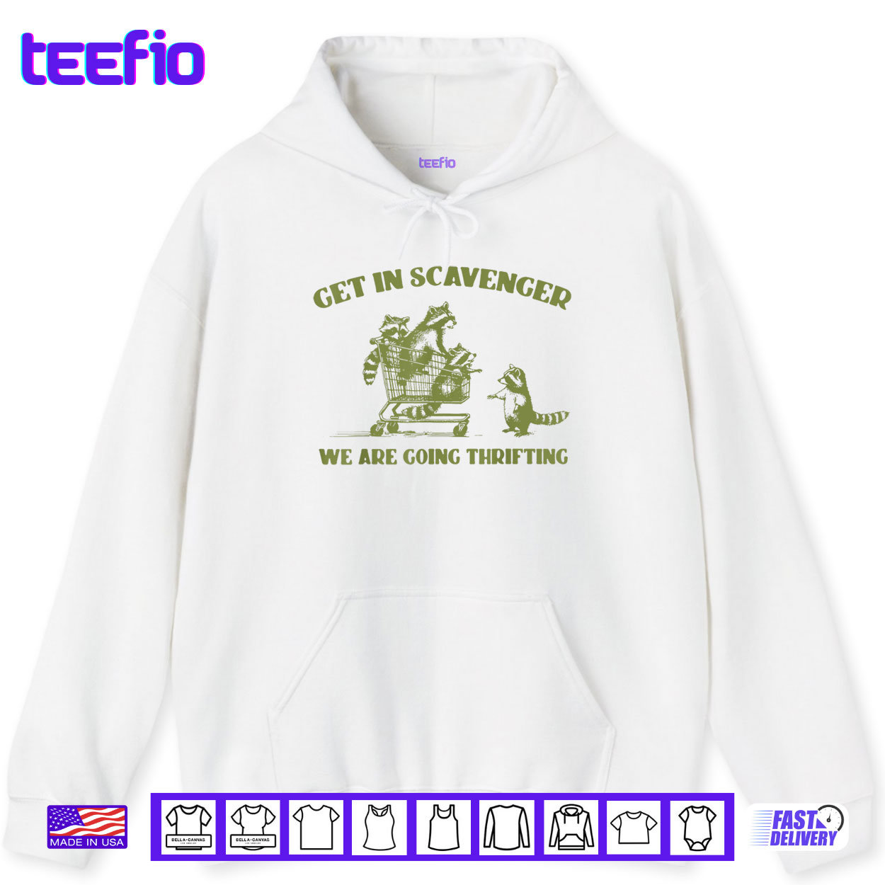 Raccoon Get In Scavenger We’re Going Thrifting Shirt Raccoon Get In Scavenger We’re Going Thrifting Shirt