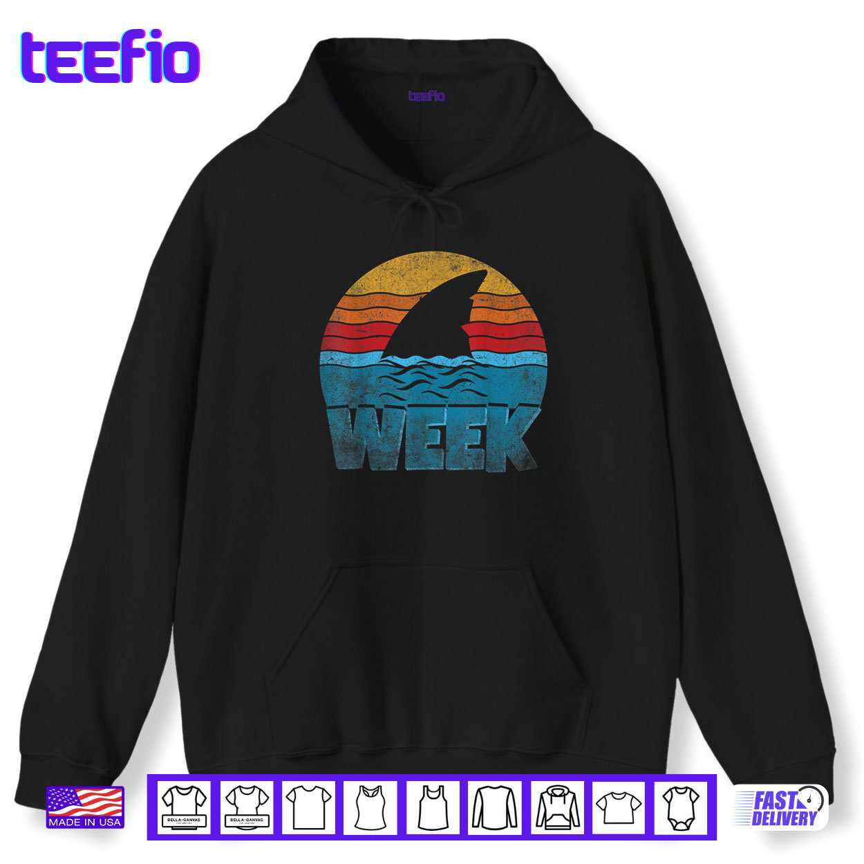 Retro Shark Fin Week 2025 Shark Lover Ocean Wildlife Summer Shirt Retro Shark Fin Week 2025 Shark Lover Ocean Wildlife Summer Shirt