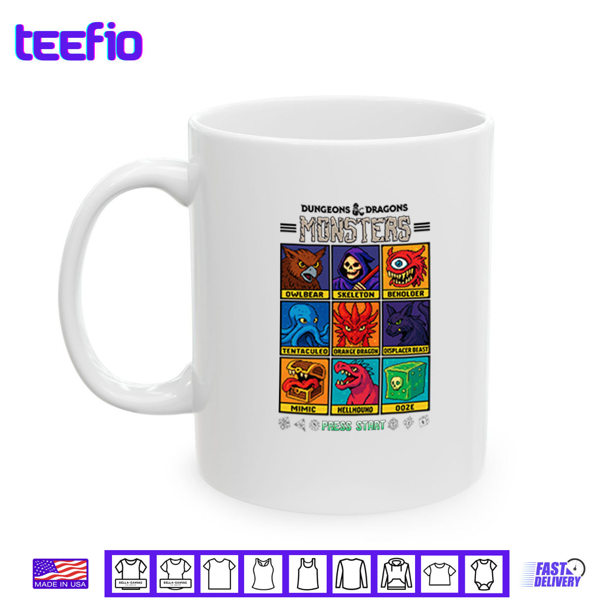 Dungeons & Dragons Wizards Of The Coast Monster Select Menu Shirt Dungeons & Dragons Wizards Of The Coast Monster Select Menu Shirt