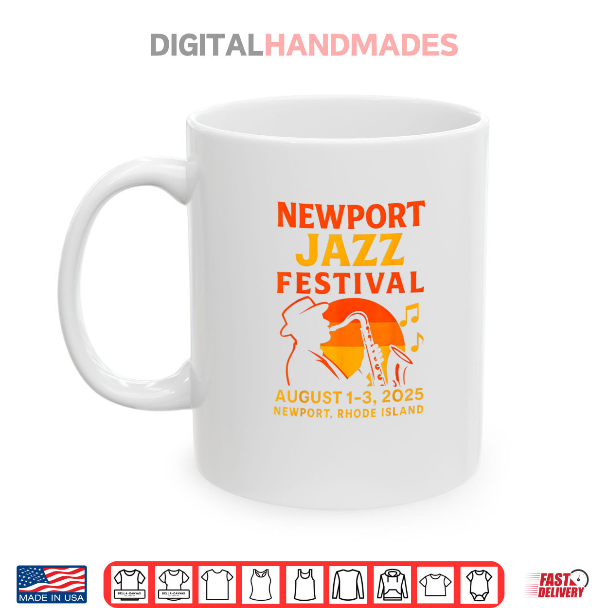 Newport Jazz Festival 2025 Sunset Saxophone Silhouette Shirt Newport Jazz Festival 2025 Sunset Saxophone Silhouette Shirt