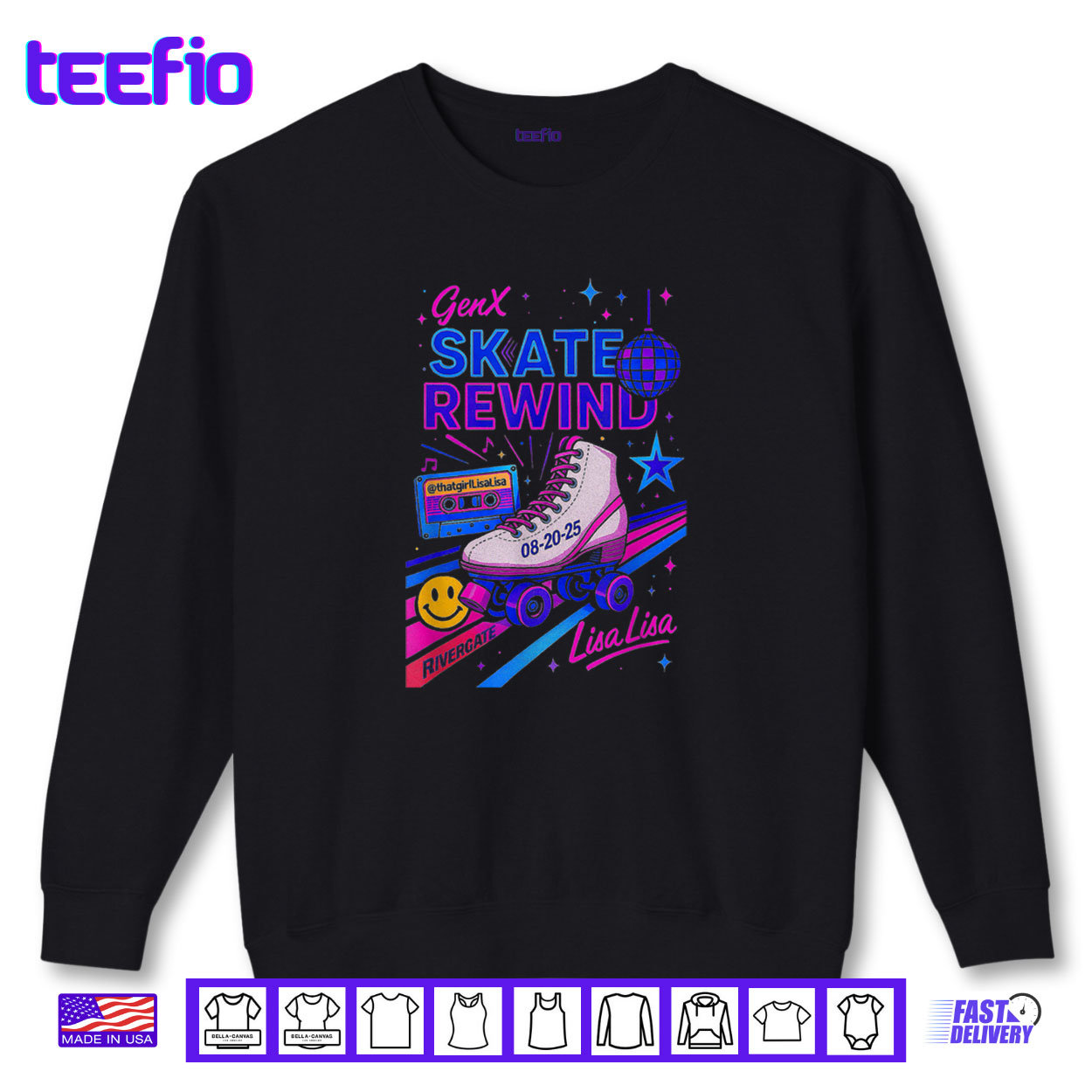 Gen X Skate Rewind 8 20 25 Rivergate Skate Lisa Lisa Shirt Gen X Skate Rewind 8 20 25 Rivergate Skate Lisa Lisa Shirt