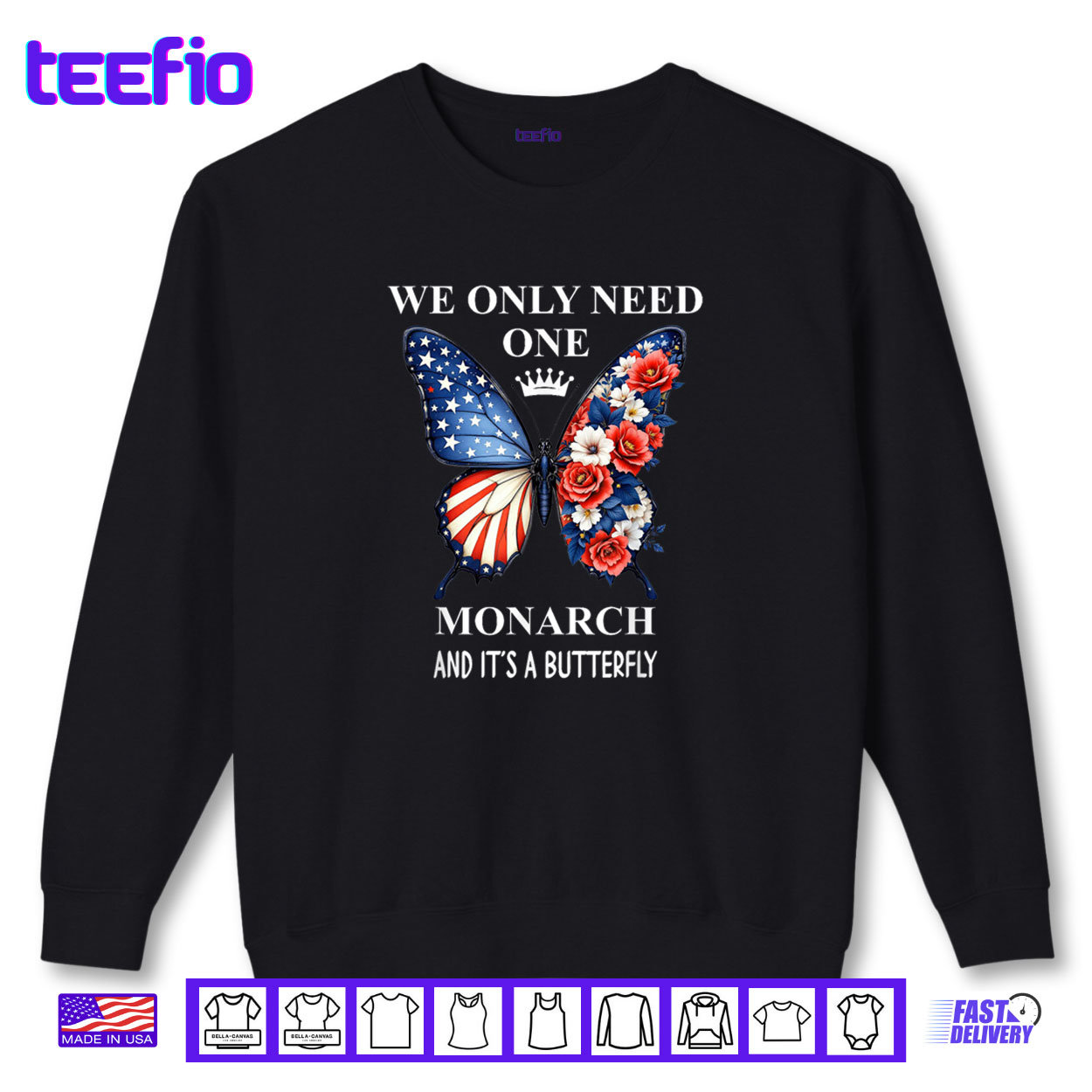 We Only Need One Monarch Its Butterfly Immigration No Kings Shirt We Only Need One Monarch Its Butterfly Immigration No Kings Shirt