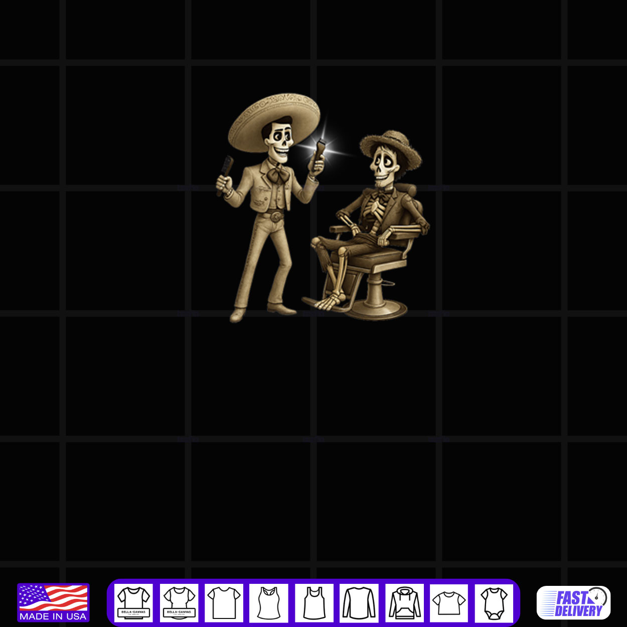 Dia de Los Muertos Barber Shirt Dia de Los Muertos Barber Shirt