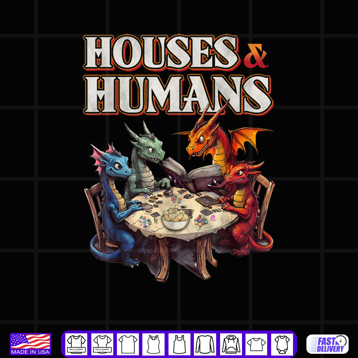 Gaming Houses Humans Funny RPG Parody Gamer Shirt Gaming Houses Humans Funny RPG Parody Gamer Shirt