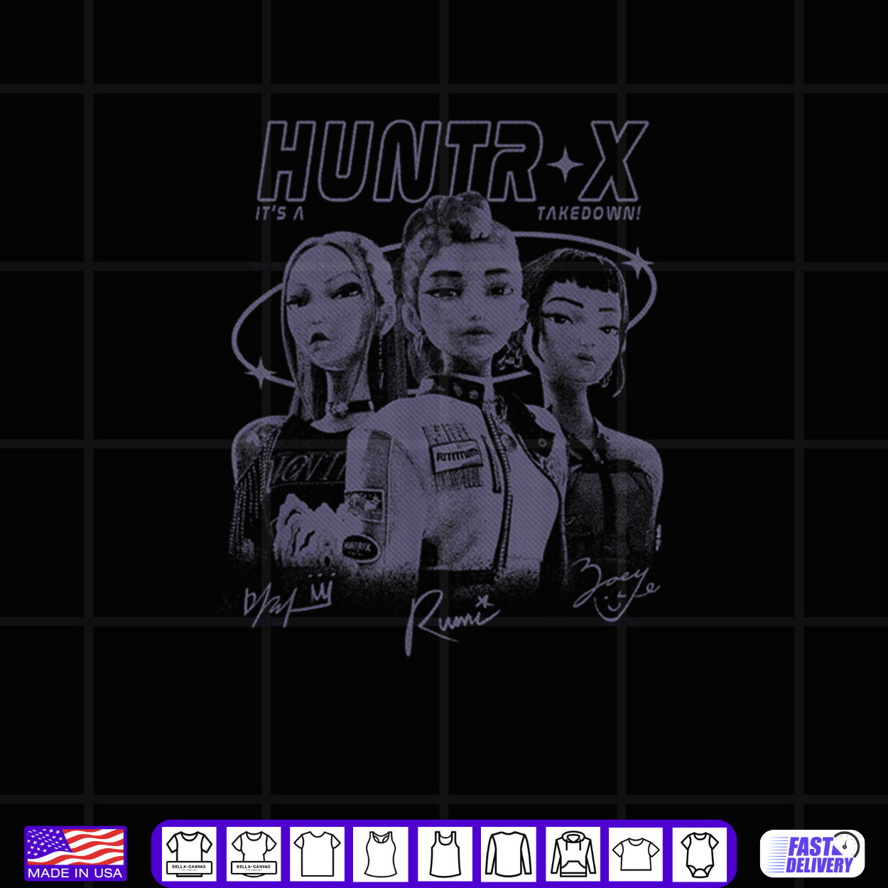 HUNTRIX Takedown Kpop Demon Hunters Shirt HUNTRIX Takedown Kpop Demon Hunters Shirt