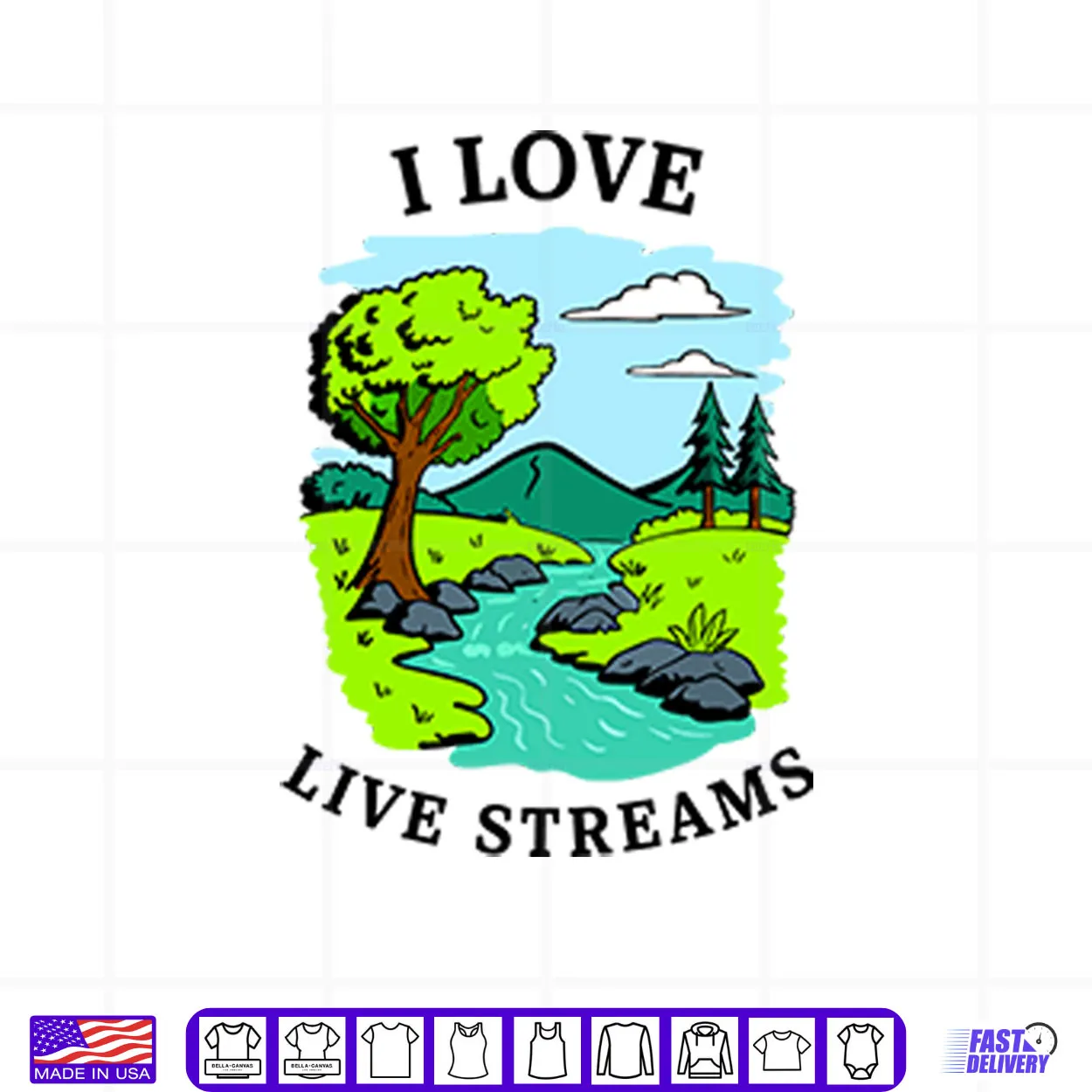 I Love Live Streams Shirt I Love Live Streams Shirt