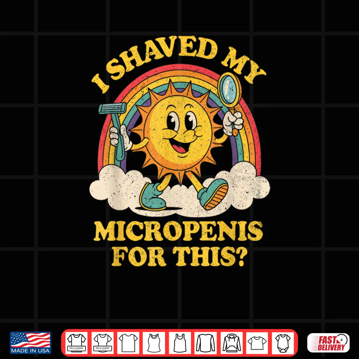 I Shaved My Micropenis Retro Embarrassing Small Penis Sun Shirt I Shaved My Micropenis Retro Embarrassing Small Penis Sun Shirt