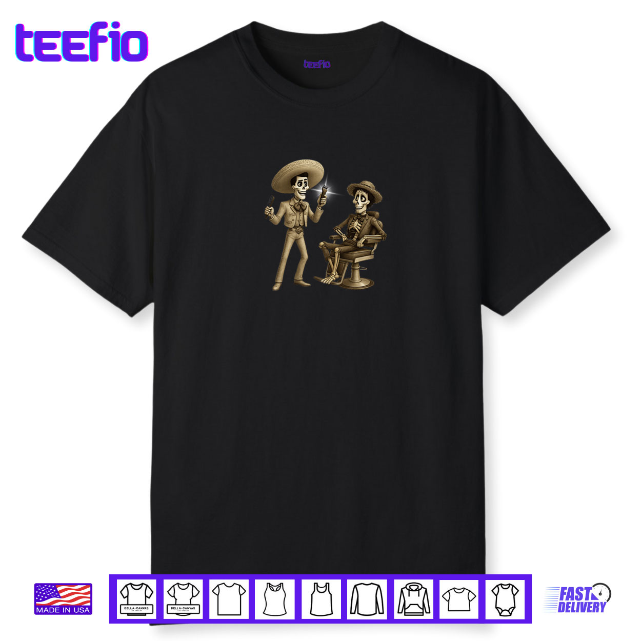 Dia de Los Muertos Barber Shirt Dia de Los Muertos Barber Shirt