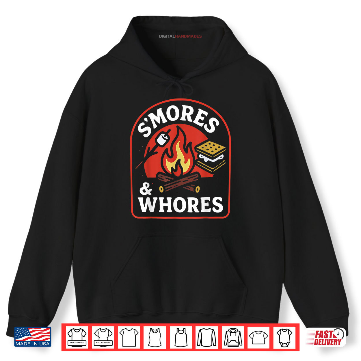 S’Mores and Whores Marshmallows Campfire Camping Shirt S’Mores and Whores Marshmallows Campfire Camping Shirt