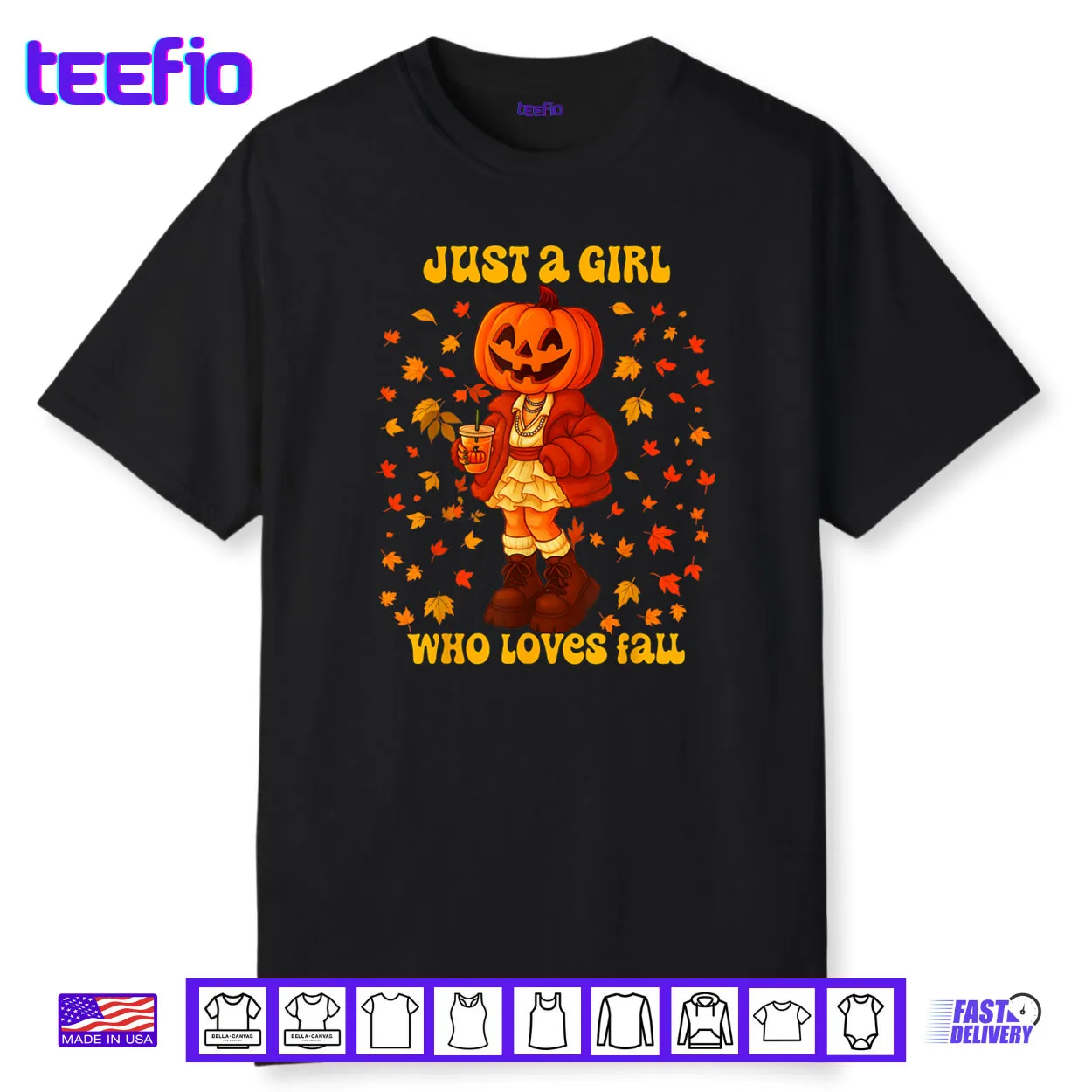 Just A Girl Who Loves Fall Pumpkin Head Autumn Shirt Just A Girl Who Loves Fall Pumpkin Head Autumn Shirt