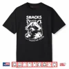 Retro Snacks Make Me Nicer Raccoon Meme Animal Sarcastic Shirt