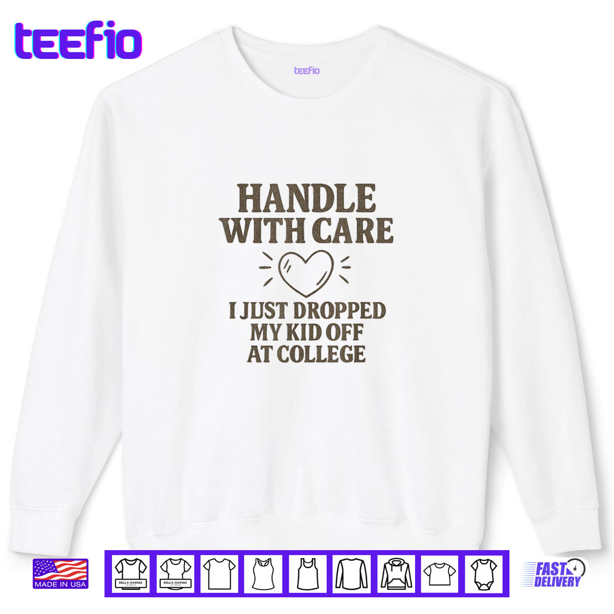 Handle with Care I Just Dropped My Daughter Off at College Shirt Handle with Care I Just Dropped My Daughter Off at College Shirt