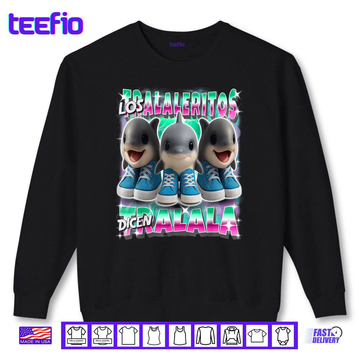 Los Tralaleritos Dicen Tralala Italian Brainrot Shark Shirt Los Tralaleritos Dicen Tralala Italian Brainrot Shark Shirt
