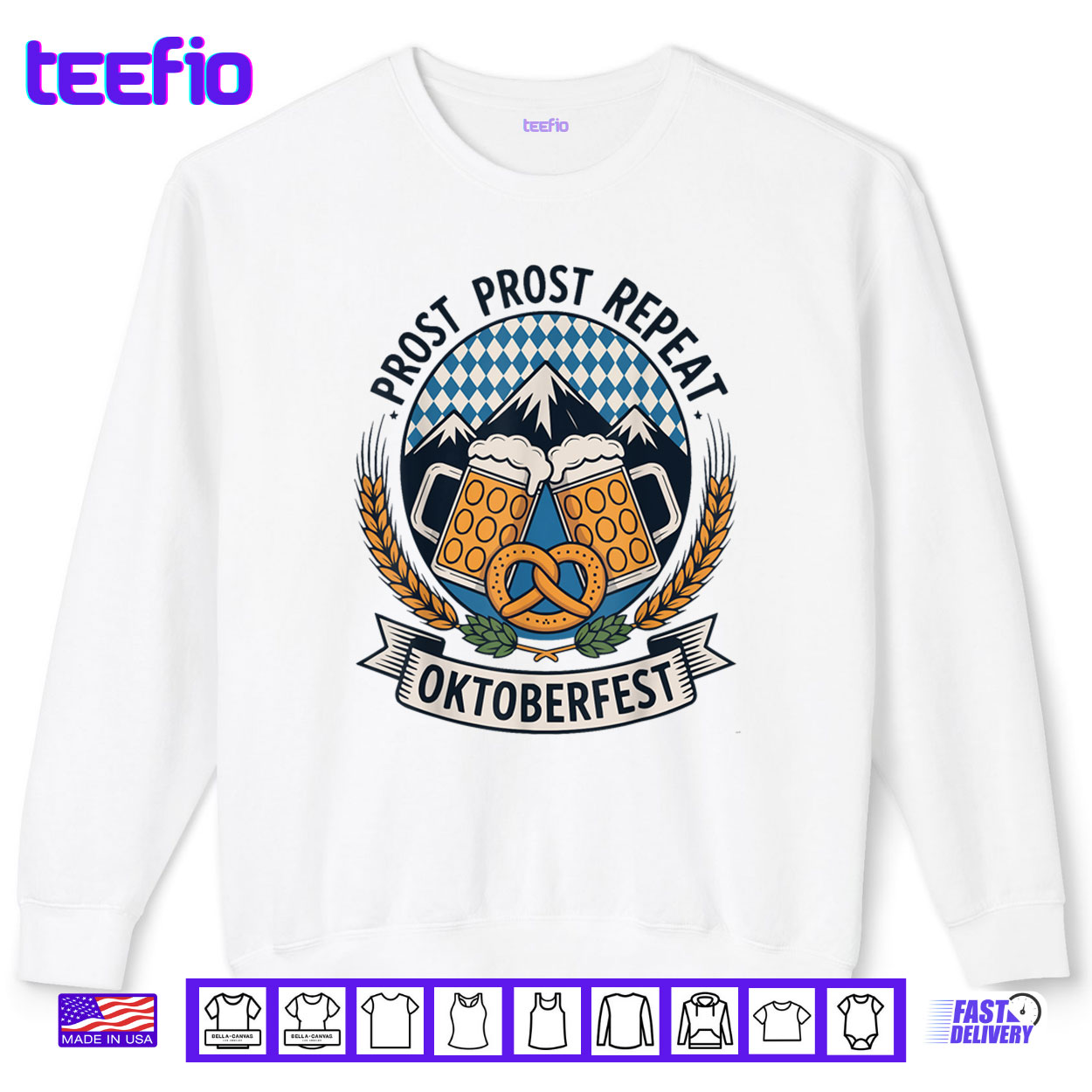Prost Prost Repeat Oktoberfest Beer Pretzel Bavaria Munich Shirt Prost Prost Repeat Oktoberfest Beer Pretzel Bavaria Munich Shirt