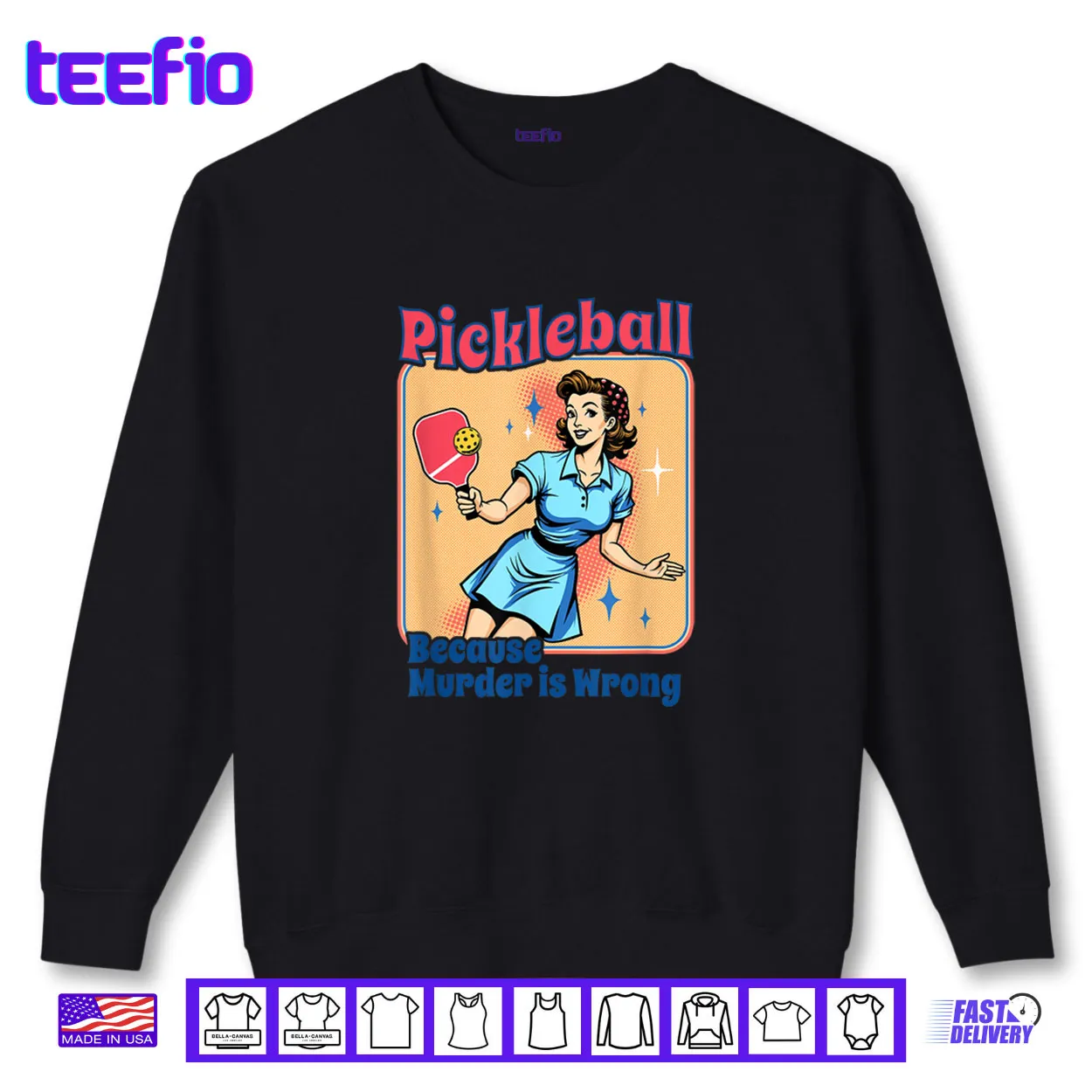 Retro Pickleball Because Murder Is Wrong Shirt Retro Pickleball Because Murder Is Wrong Shirt