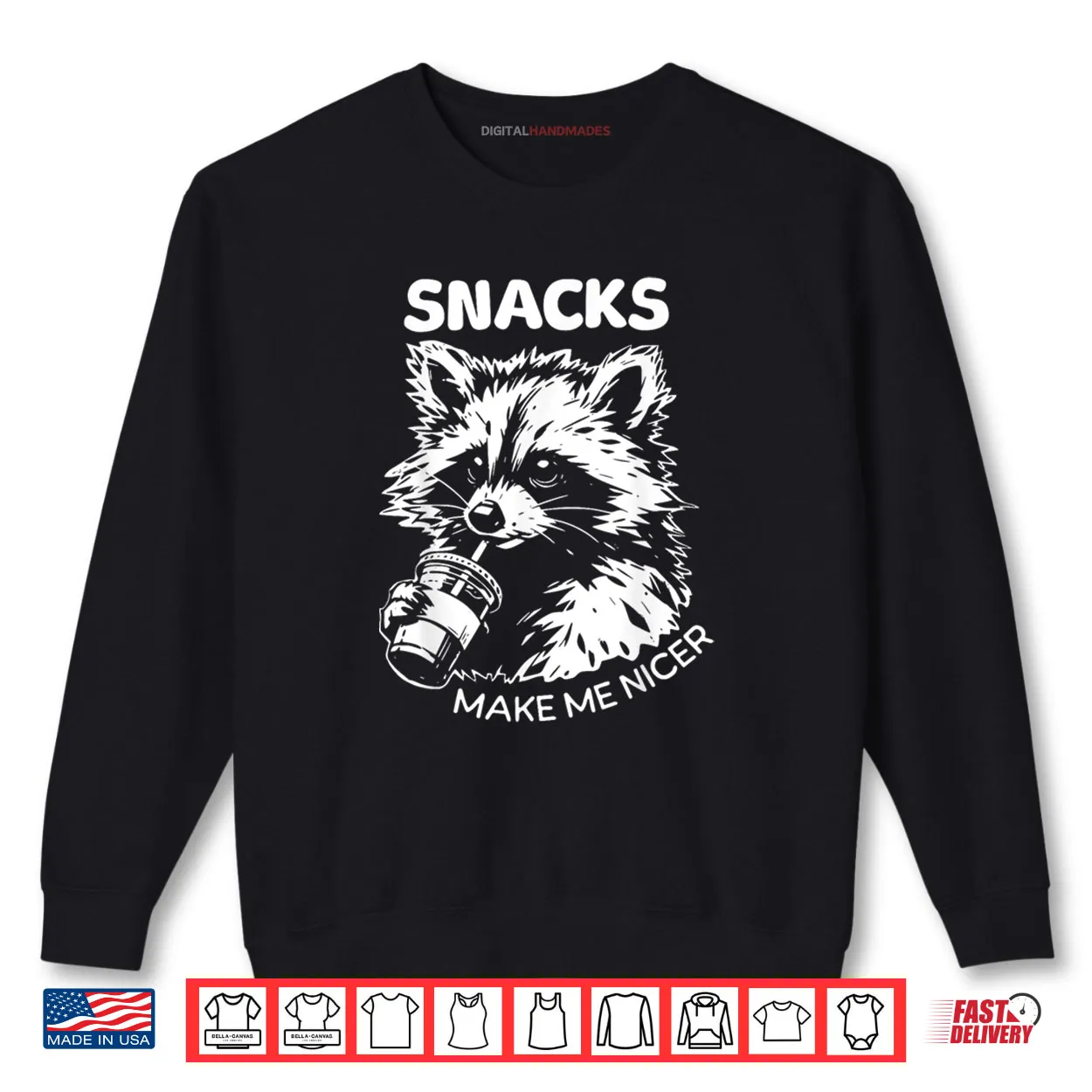 Retro Snacks Make Me Nicer Raccoon Meme Animal Sarcastic Shirt Retro Snacks Make Me Nicer Raccoon Meme Animal Sarcastic Shirt
