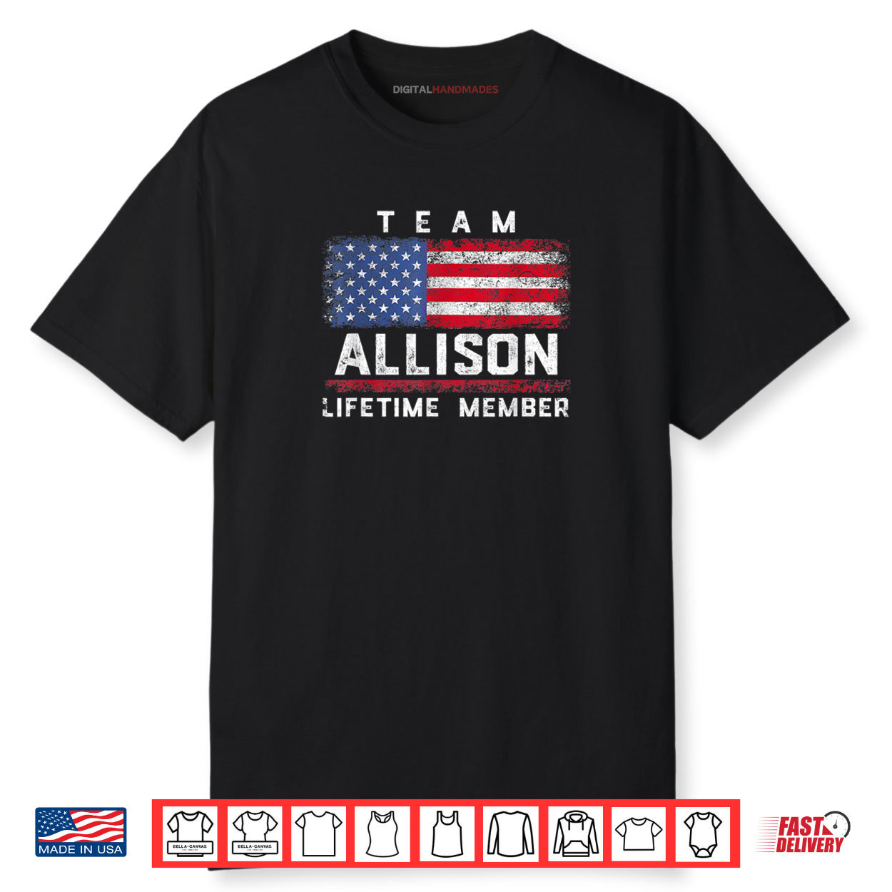 Allison Family Name Team Allison Lifetime Member Shirt
