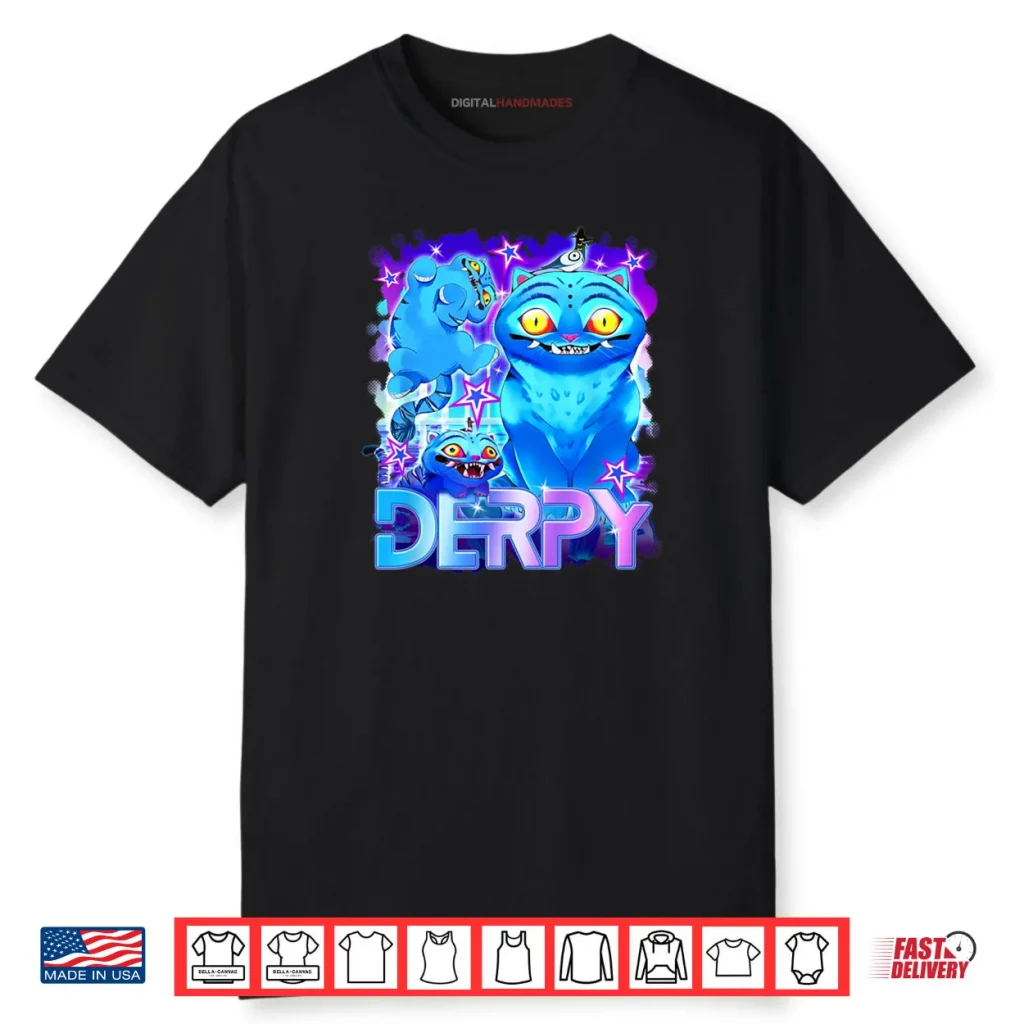 Anime Cute Blue Tiger Derpy Vintage Animated KPop Demon Hunters Shirt 1 Anime Cute Blue Tiger Derpy Vintage Animated KPop Demon Hunters Shirt