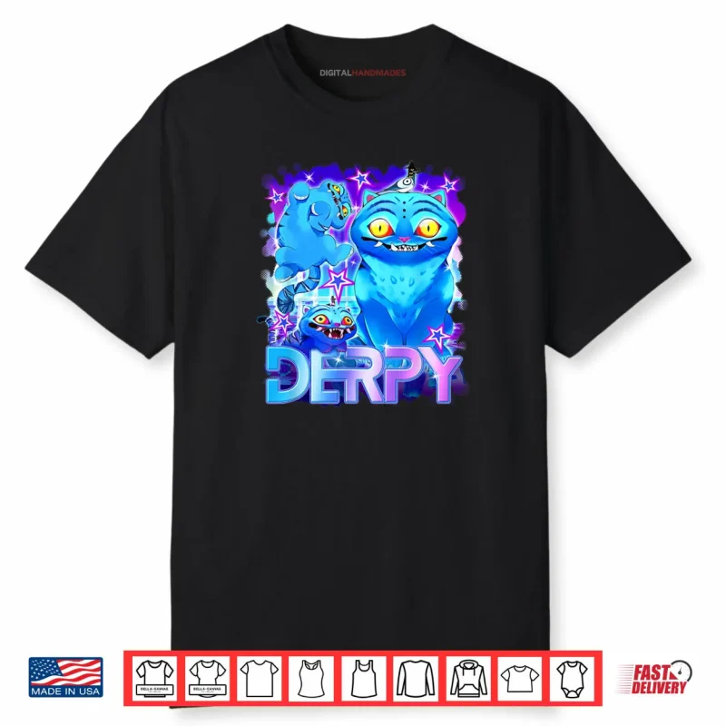 Anime Cute Blue Tiger Derpy Vintage Animated KPop Demon Hunters Shirt