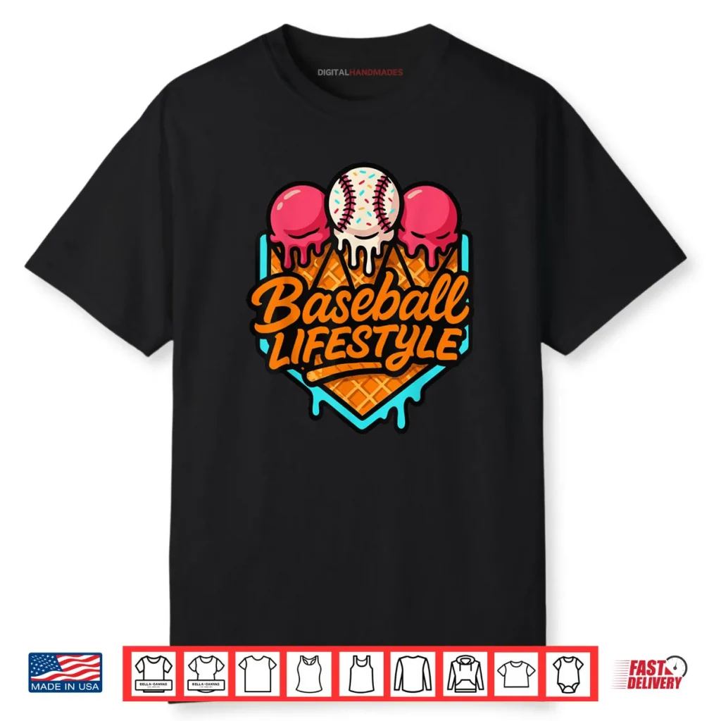 Baseball Lifestyle 101 Apparel Youth Baseball Drip Icecream Shirt 1 Baseball Lifestyle 101 Apparel Youth Baseball Drip Icecream Shirt