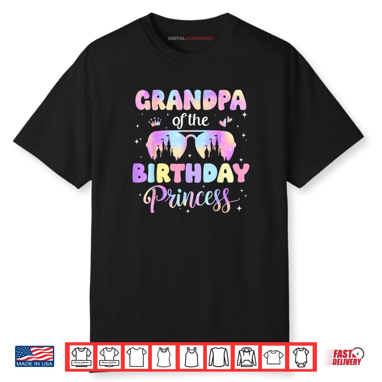 Birthday Girl Grandpa Of The Birthday Princess Family Party Shirt