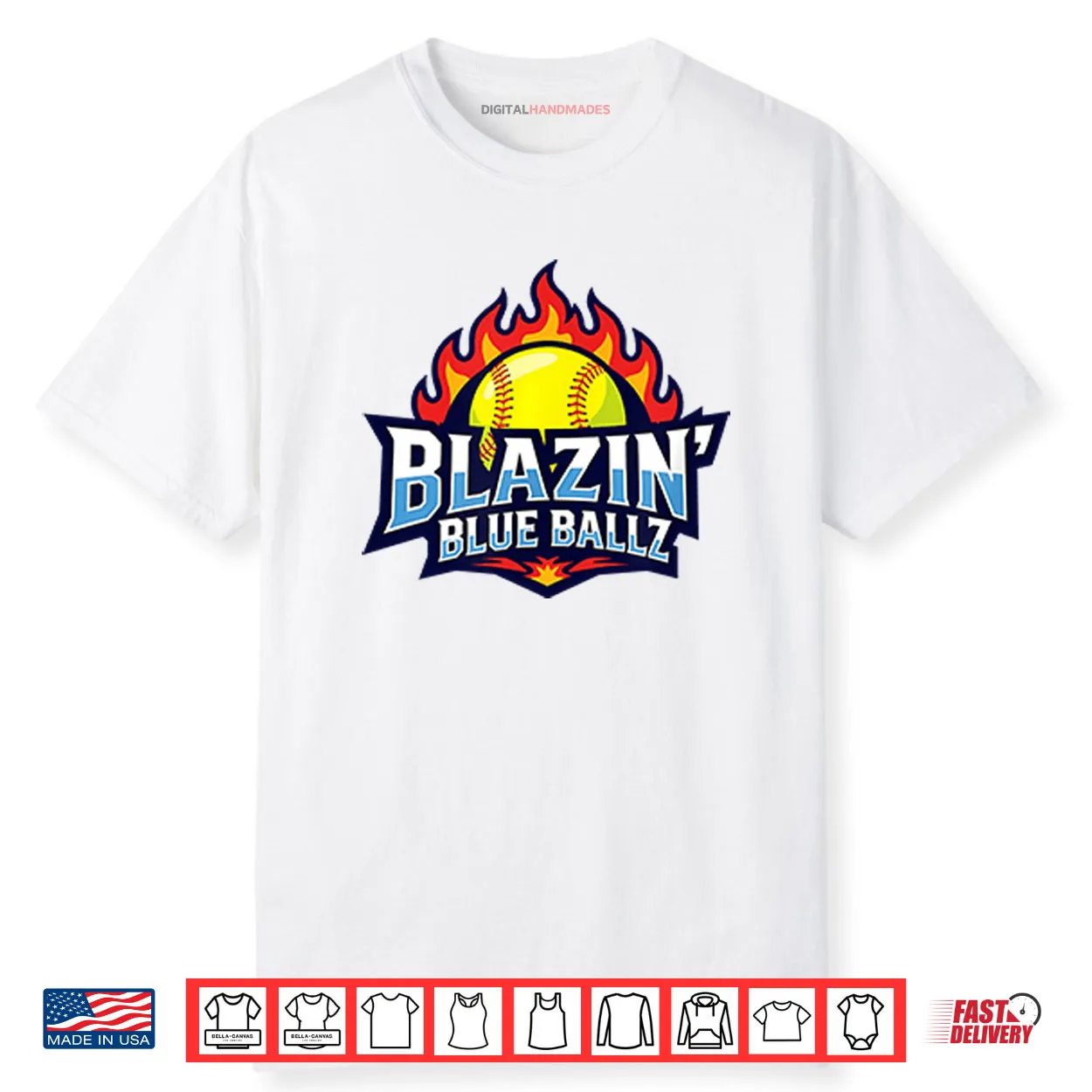 Blazin Blue Ballz Softball Shirt