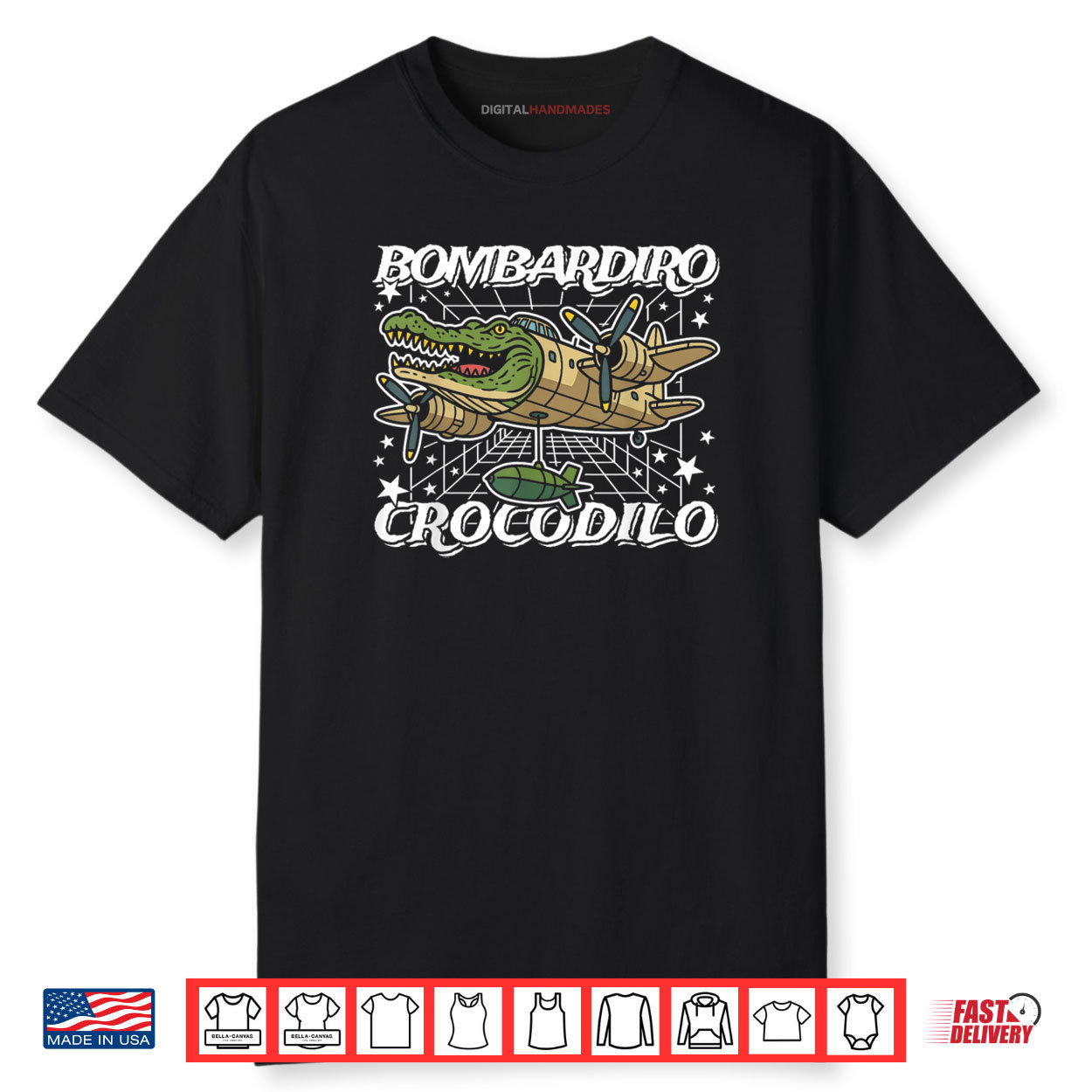 Bombardiro Crocodilo Italian Brainrot No Bad Drops Shirt