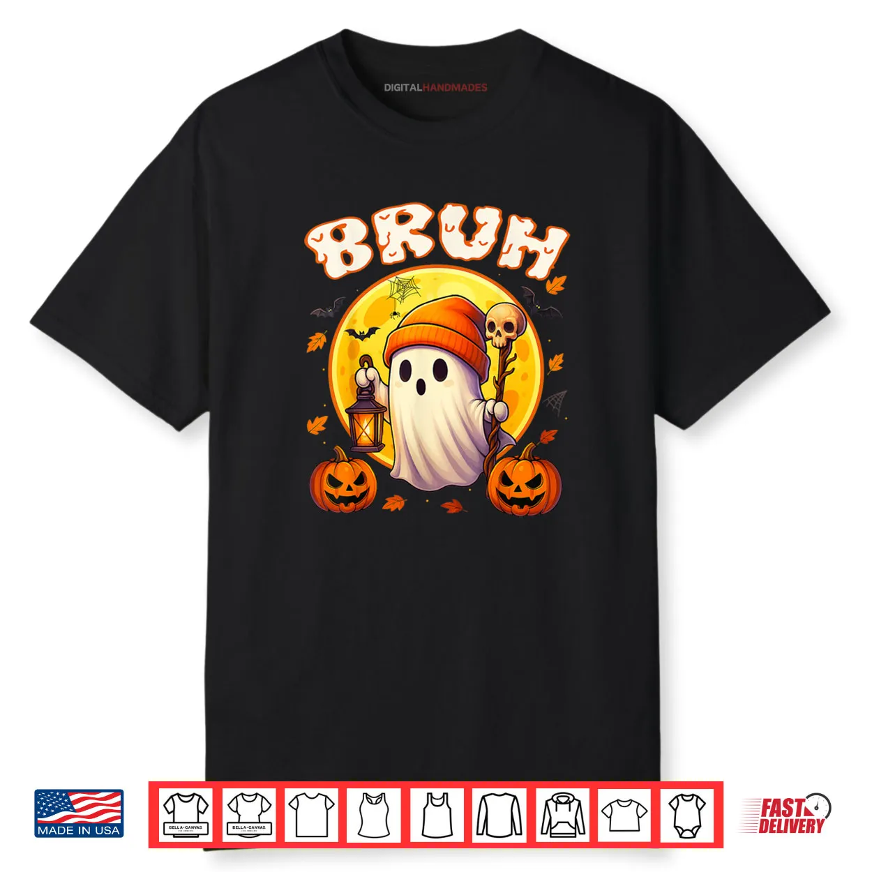Bruh Ghost Halloween Cute Ghost Trick Or Treat Candy Shirt
