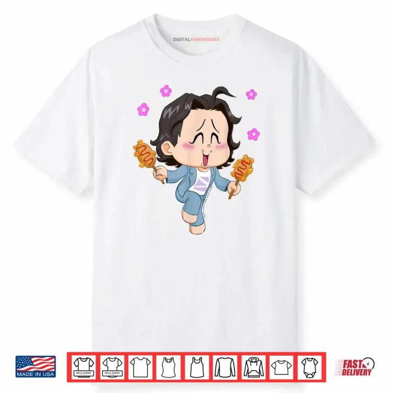 Chibi Bobby Enjoying Corn Dogs KPop Demon Hunters Shirt