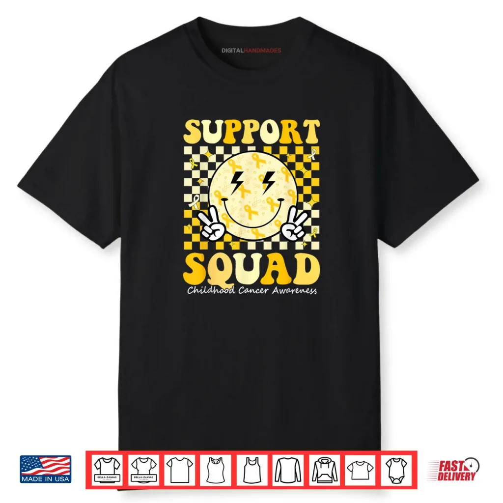 Childhood Cancer Awareness Support Squad Gold Ribbon Shirt 1 Childhood Cancer Awareness Support Squad Gold Ribbon Shirt