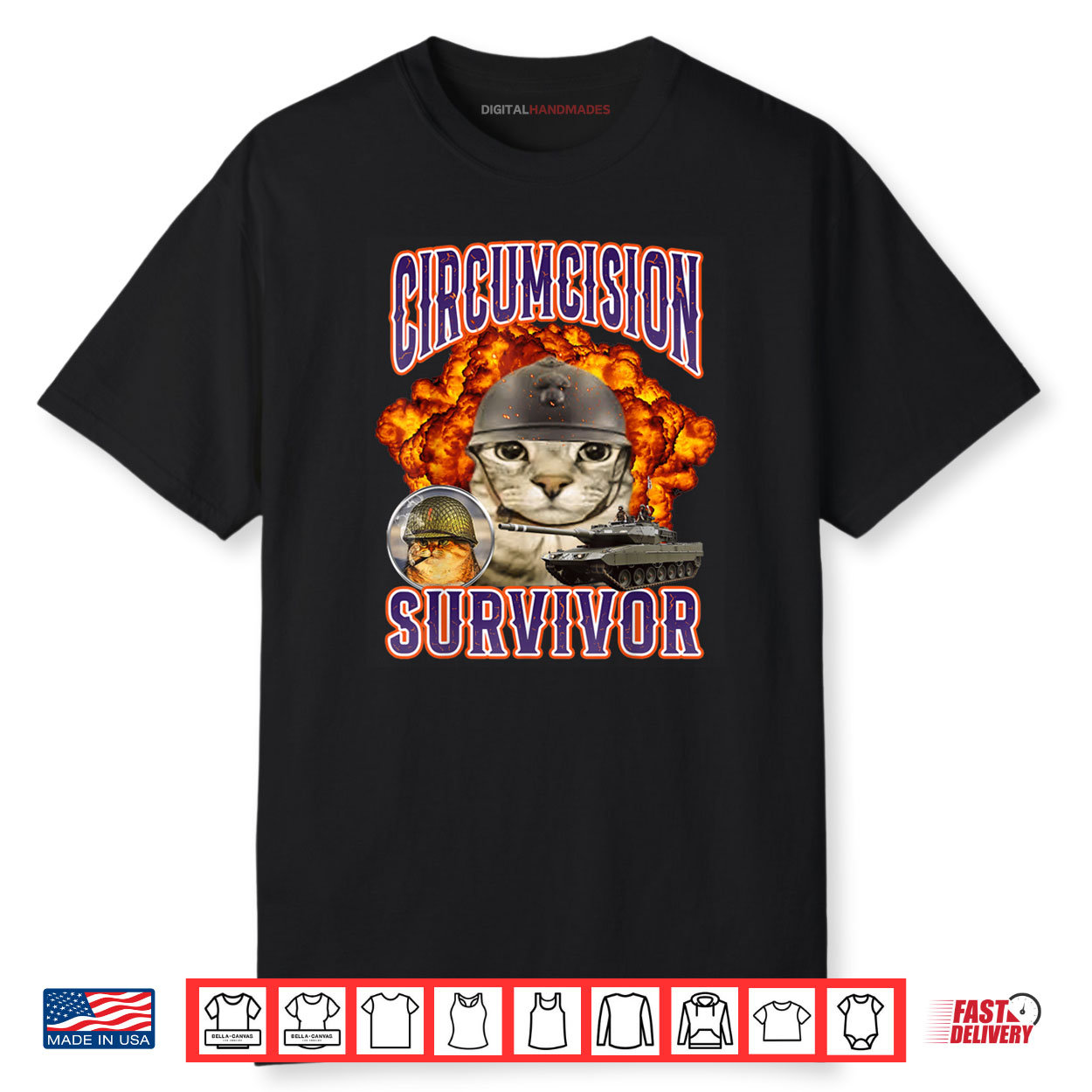 Circumcision Survivor Cat Meme Funny Shirt