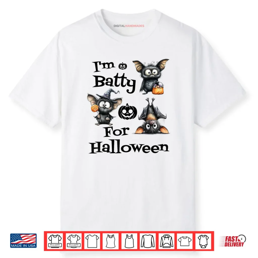 Cute Spooky Bat Halloween Trick or Treat Funny Shirt 1 Cute Spooky Bat Halloween Trick or Treat Funny Shirt