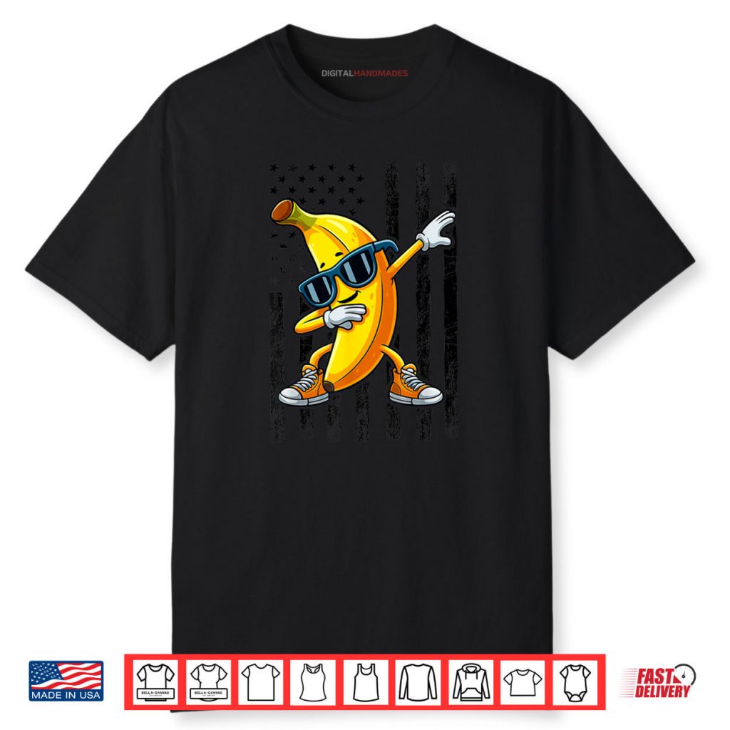 Dabbing Banana Vintage American Flag Shirt 1 Dabbing Banana Vintage American Flag Shirt