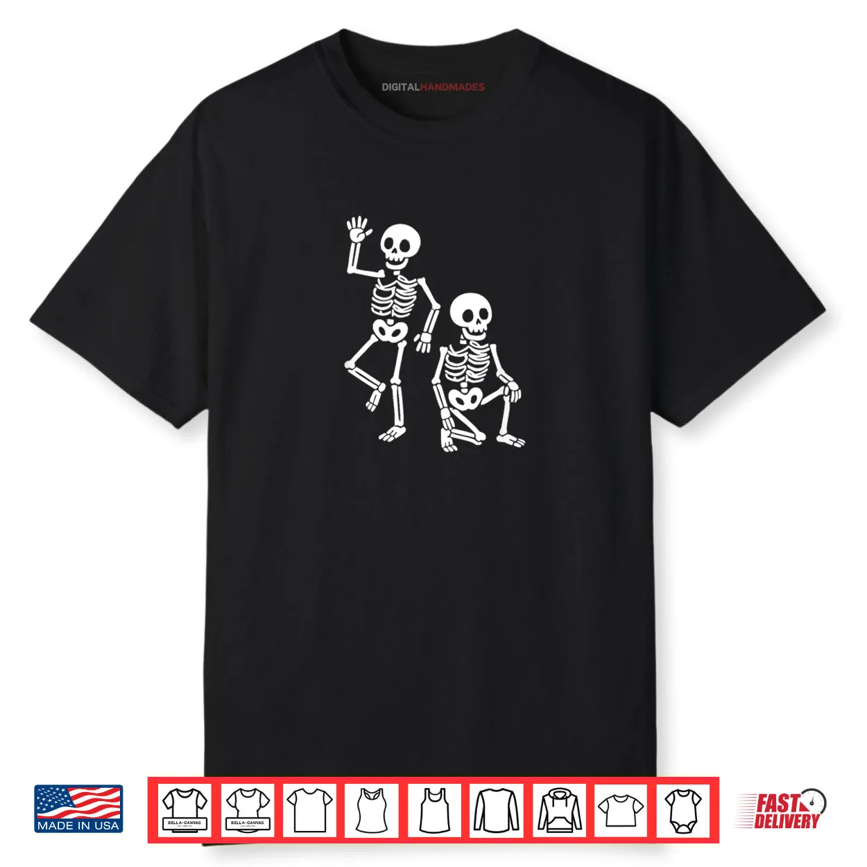Dancing Skeletons Cartoon Halloween Anti T.R.U.M.P Shirt