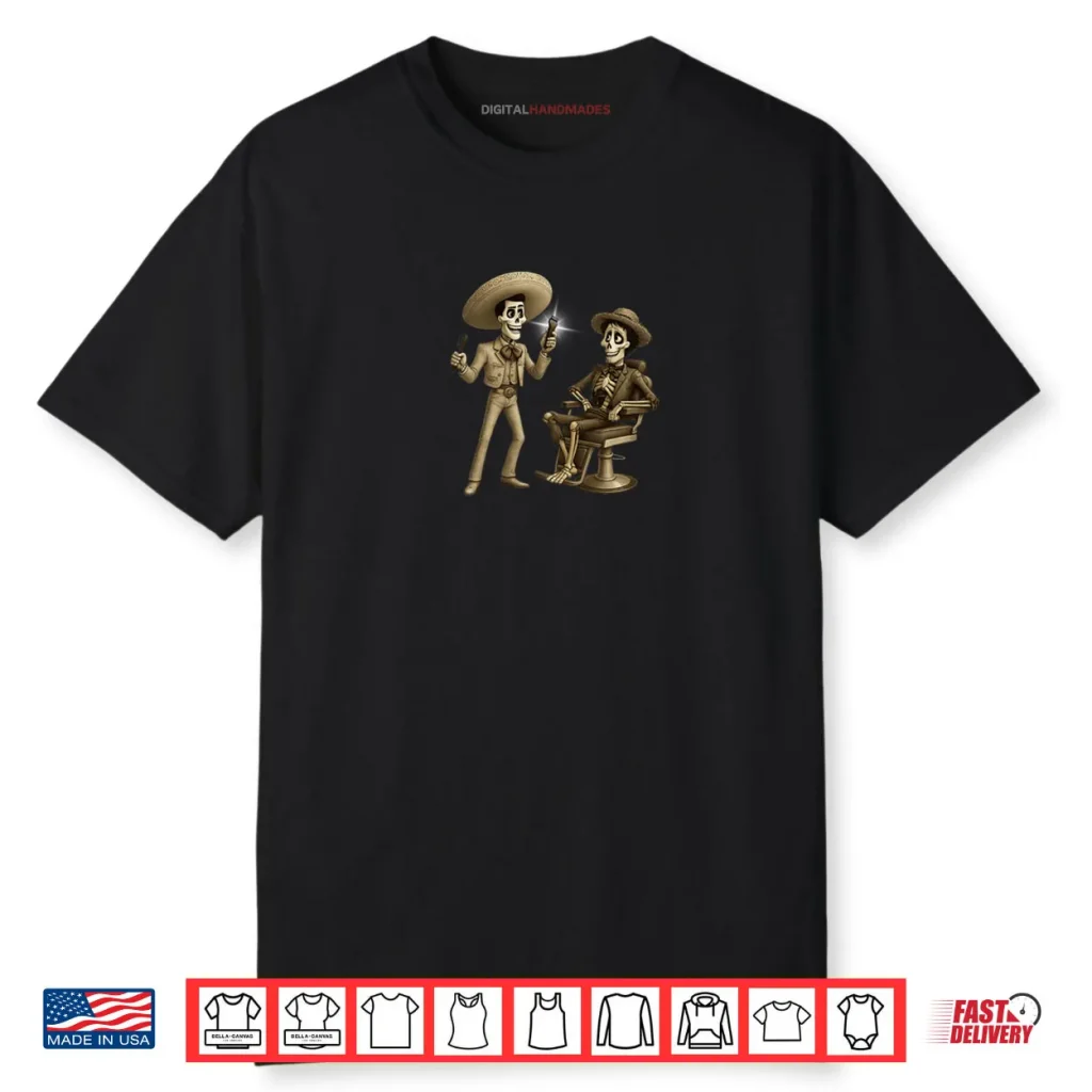 Dia de Los Muertos Barber Shirt 1 Dia de Los Muertos Barber Shirt