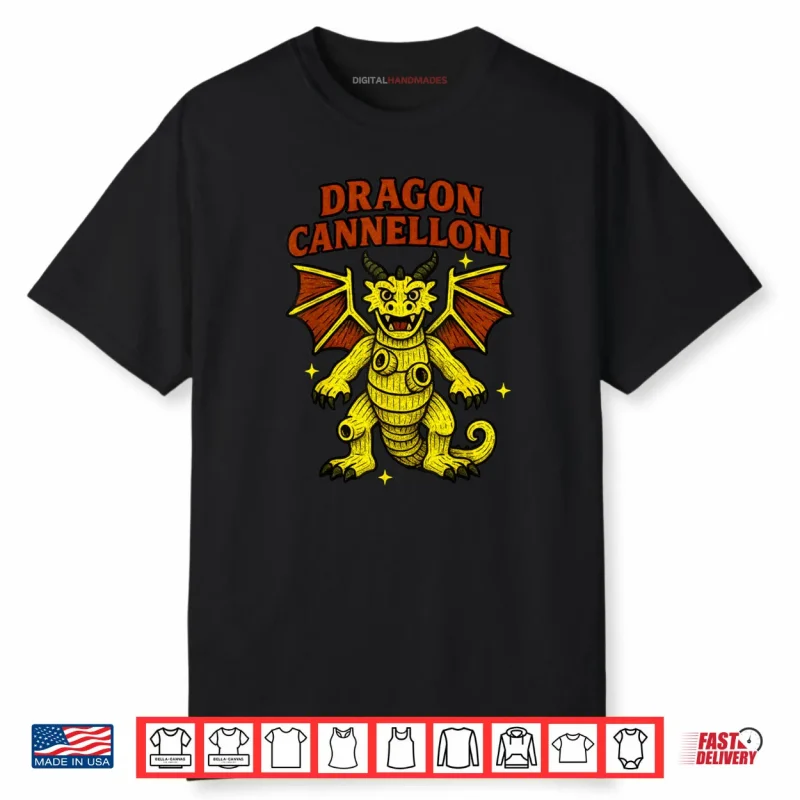 Dragon Cannelloni Funny Italian Brainrot Pasta Kids Meme Shirt