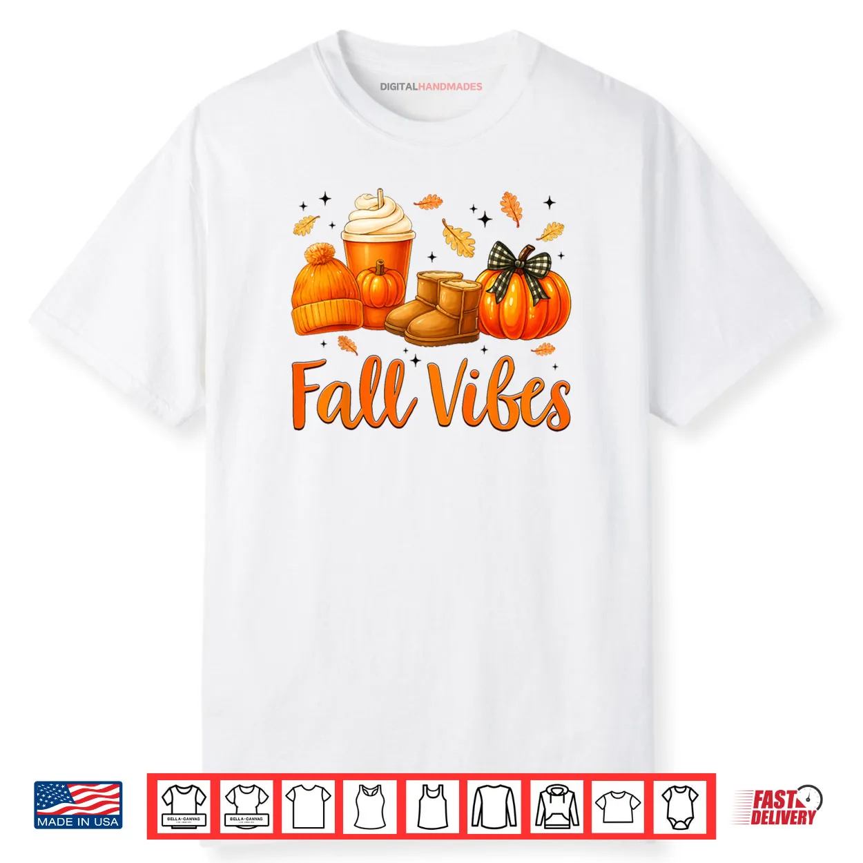 Fall Vibes Pumpkin Spice Latte Autumn Shirt