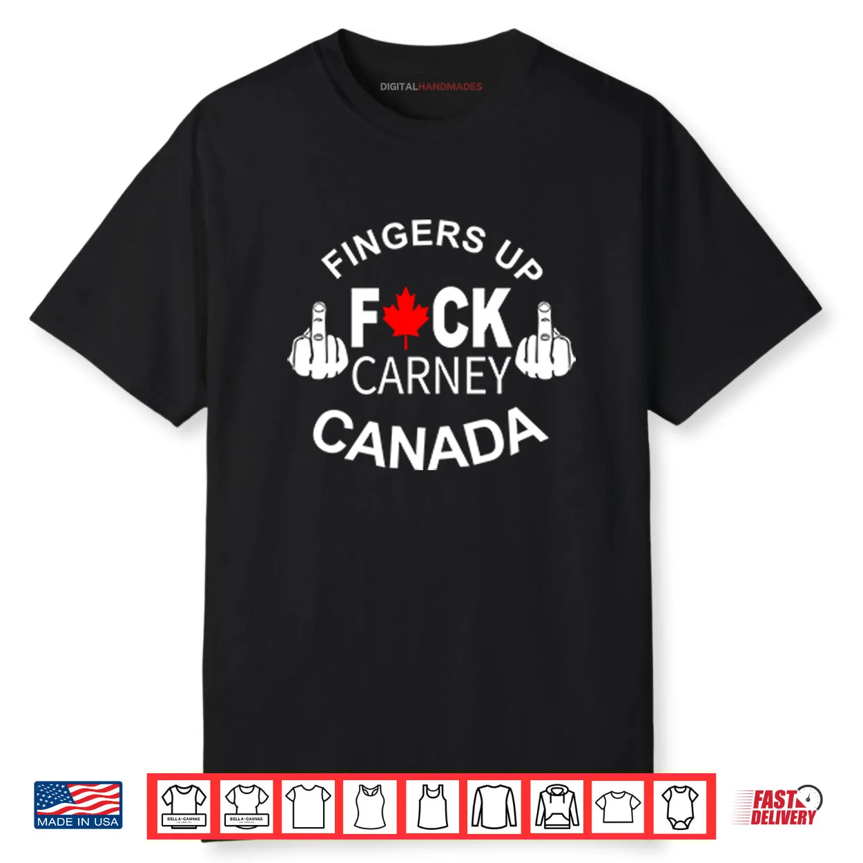 Fingers Up Fuck Carney Canada Shirt