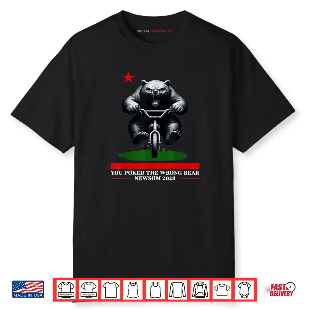 Gavin Newsom 2028 You Poked the Wrong Bear Resist Shirt