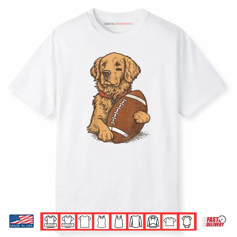 Golden Retriever Dog Football Game Day Touchdown Season Shirt