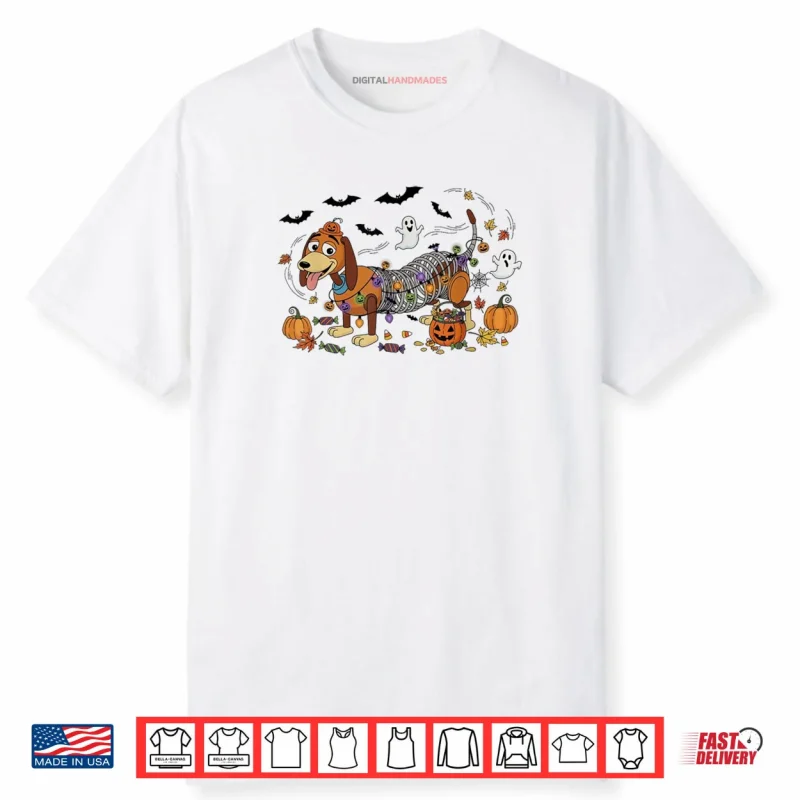 Halloween Slinky Dachshund Skeleton Dog Shirt Trick or Treat Shirt