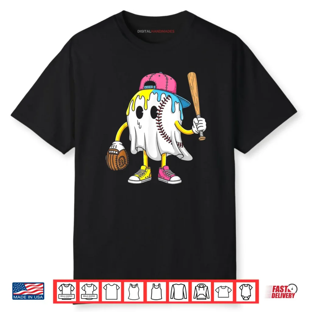 Ice Cream Drip Ghost Baseball Spots Baseball Drip Halloween Shirt 1 Ice Cream Drip Ghost Baseball Spots Baseball Drip Halloween Shirt