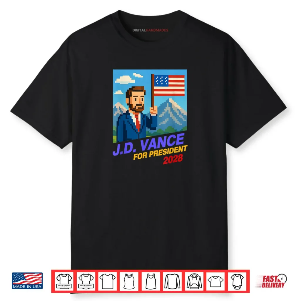 JD Vance 2028 for President Retro Campaign 8 Bit Funny Shirt 1 JD Vance 2028 for President Retro Campaign 8 Bit Funny Shirt