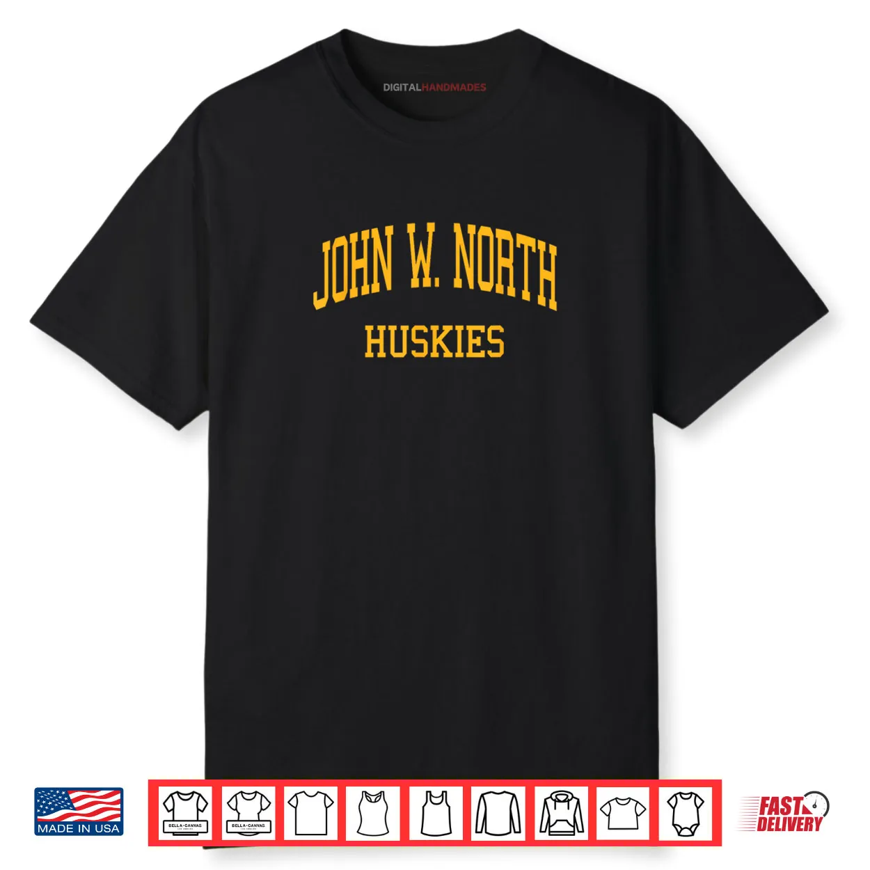 John W. North High School HS Riverside CA Retro Sports Shirt