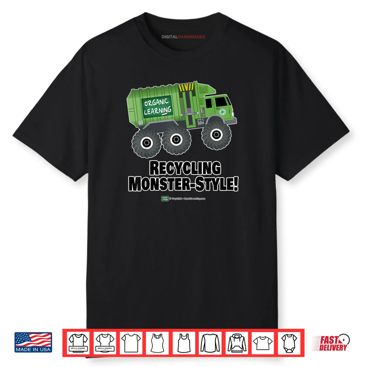 Monster Recycling Garbage Truck Shirt