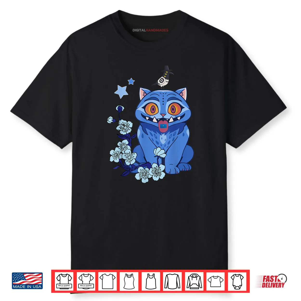 Movie Anime Cute Blue Tiger Derpy And Sussie Is With Flowers Shirt