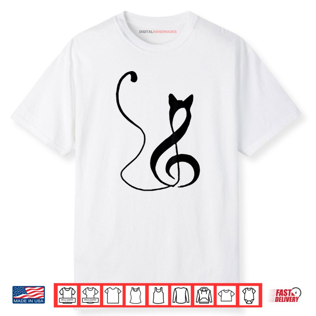 Music Note Inspired Cat Minimalist Music Lover Design Shirt 1 Music Note Inspired Cat Minimalist Music Lover Design Shirt