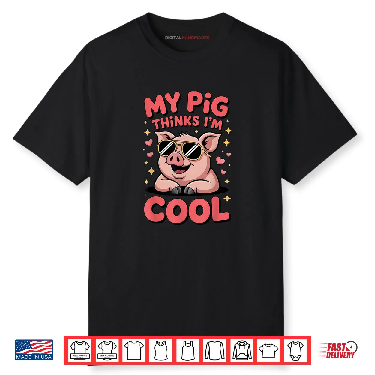 My Pig Thinks I’m Cool Funny Farm Animal Lover Hog Fans Shirt